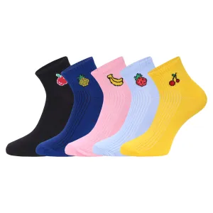 Sweet Fruits Women’s Cotton Socks - Pack of 5