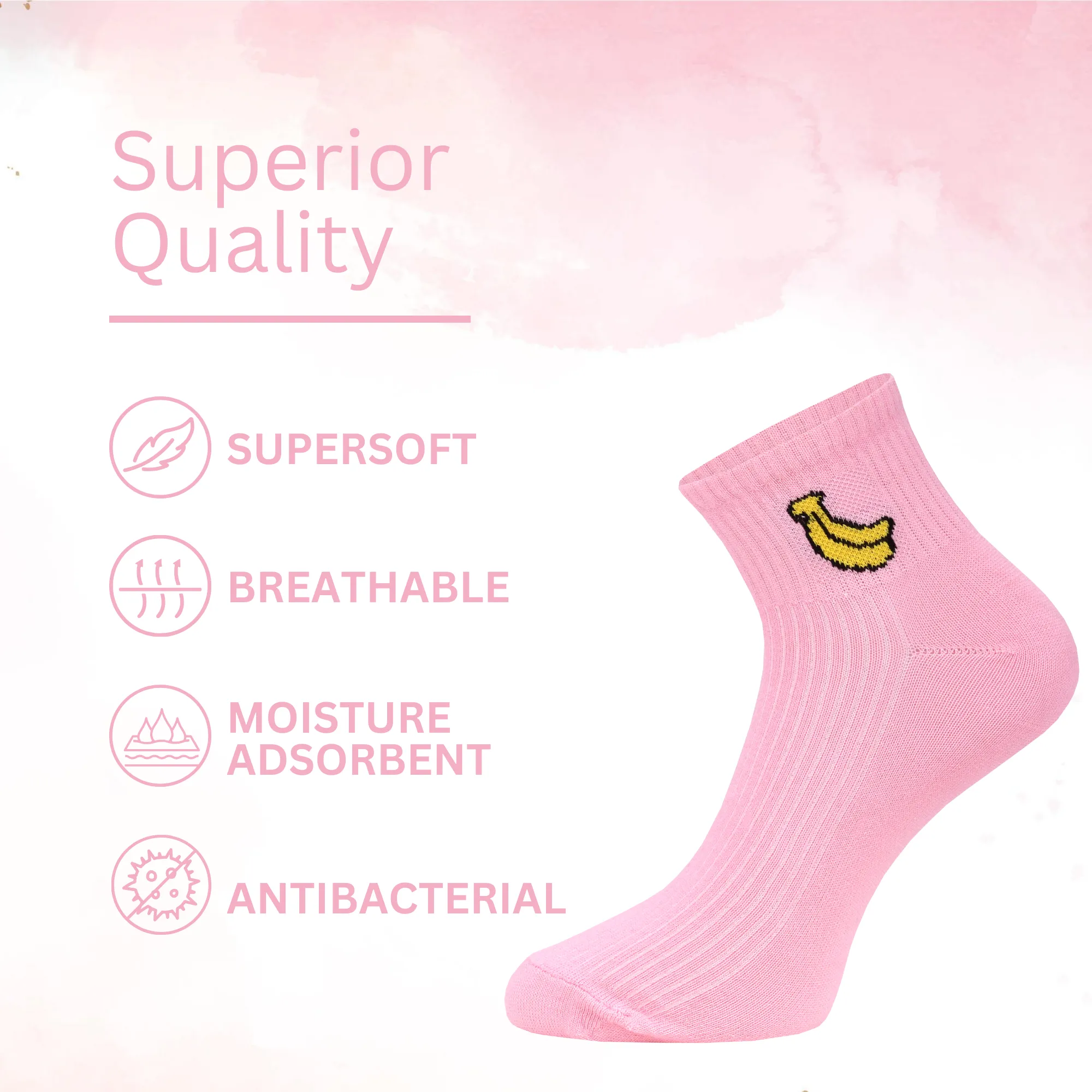 Sweet Fruits Women’s Cotton Socks - Pack of 5