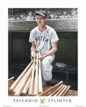 Ted Williams "Splendid Splinter" Art Print by Darryl Vlasak - ISI 2008