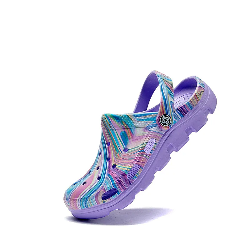 The Galaxy Rays Unisex Tie Dye Crocs Sport Mode Sandals