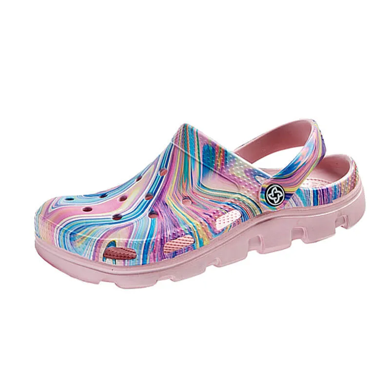 The Galaxy Rays Unisex Tie Dye Crocs Sport Mode Sandals