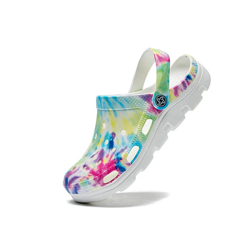 The Galaxy Rays Unisex Tie Dye Crocs Sport Mode Sandals