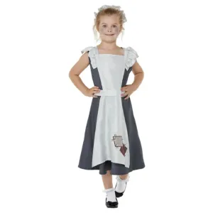 Victorian Maid Child Costume - Dark Grey