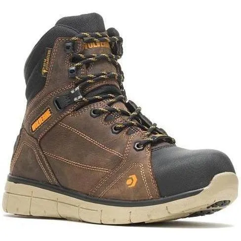 Wolverine Men's Rigger EPX  6" Safety Toe WP Wedge Work Boot Brown - W10797