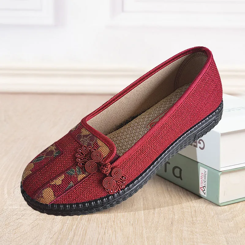 Women's Leap Moon Mother Old Beijing Cloth Canvas Shoes