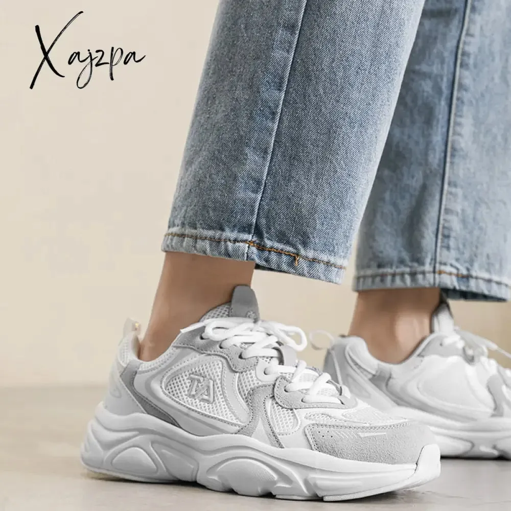 Xajzpa - Shoes For Men Women&#39;s Chunky White Luxary Sneakers Ladies Running Casual Shoes Fashion Light Male Tenis Sports Fitness Footwear