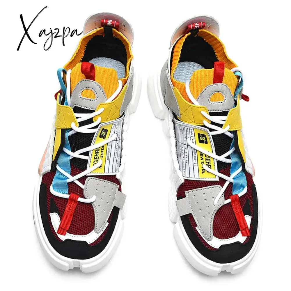 Xajzpa - Shoes For Men Women&#39;s Chunky White Luxary Sneakers Ladies Running Casual Shoes Fashion Light Male Tenis Sports Fitness Footwear