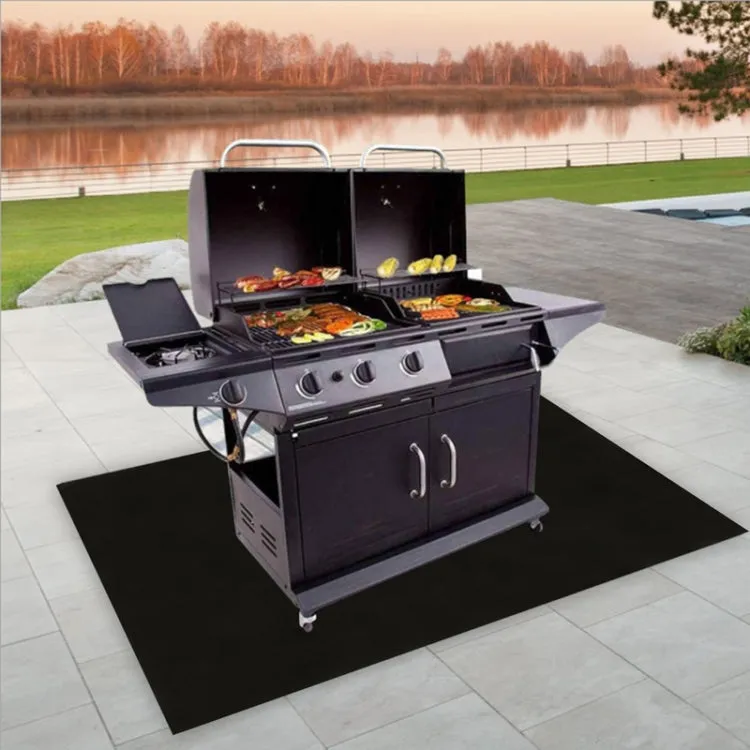 YEGBONG Fireplace Brazier Fire Mat Outdoor Lawn Patio Grill Fire Mat, Size: 39x47 Inches