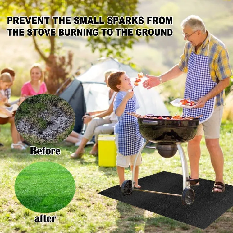 YEGBONG Fireplace Brazier Fire Mat Outdoor Lawn Patio Grill Fire Mat, Size: 39x60 Inches