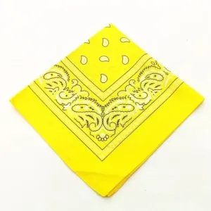 Yellow Paisley Print Bandana