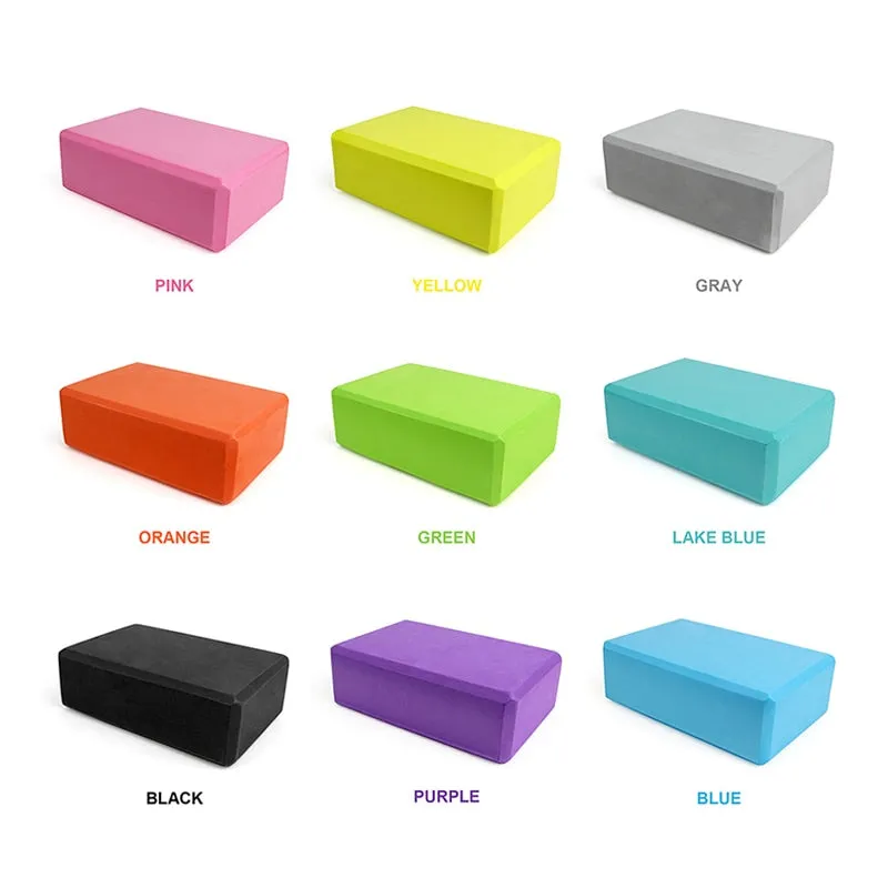 Yoga Block Props Foam Brick Stretching Aid Gym Pilates Yoga Block Exercise Fitness Sport