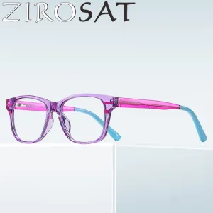 Zirosat Children's Unisex Full Rim Square Tr 90   Cp Eyeglasses 20211