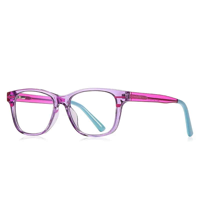 Zirosat Children's Unisex Full Rim Square Tr 90   Cp Eyeglasses 20211